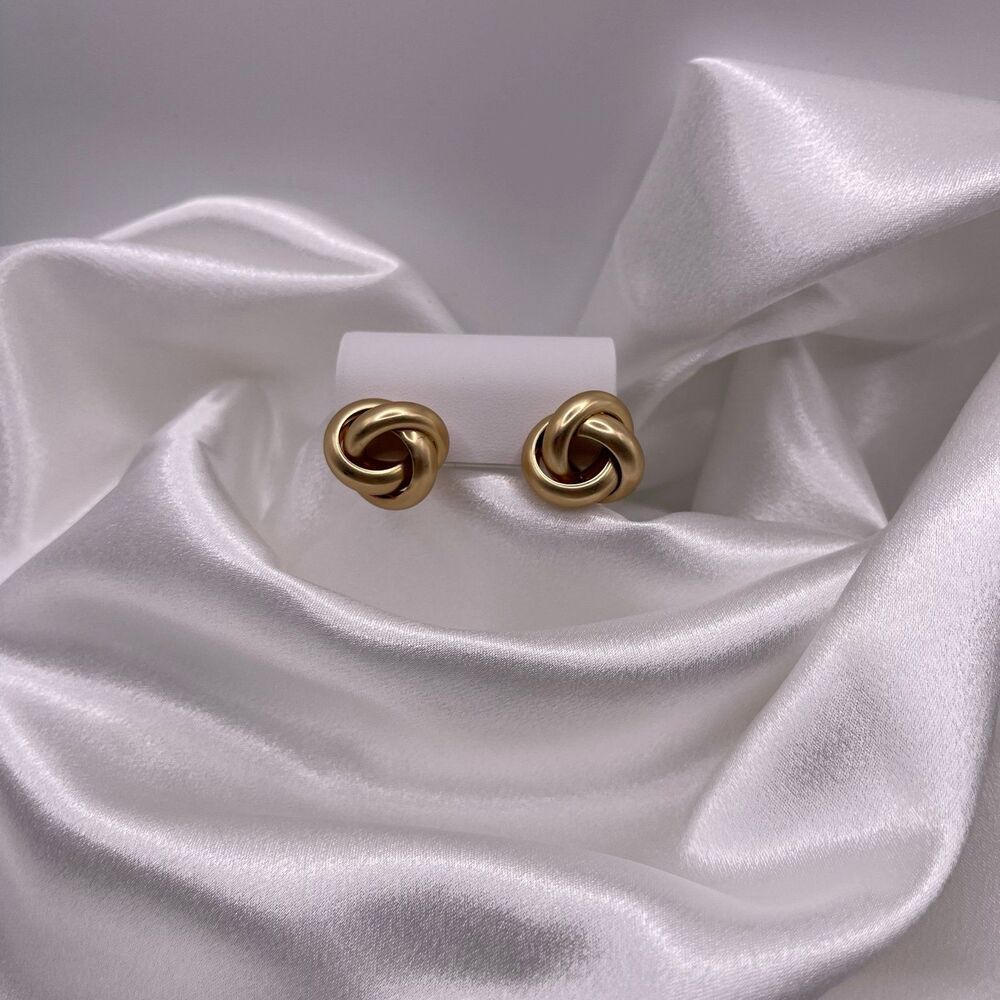 House of Harlow 1960 Gold Tone Knot Stud Earrings - Picture 12 of 12